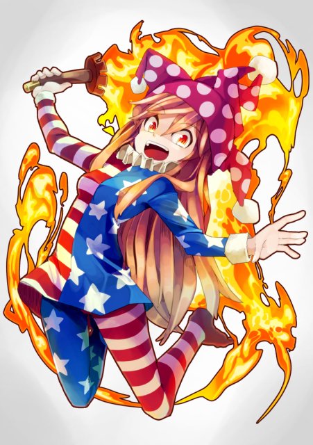clownpiece (touhou and 1 more) drawn by aoi_kujira