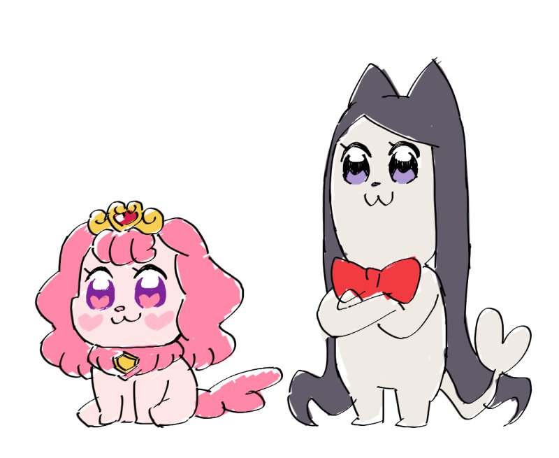 puff and miss siamour (precure and 2 more) drawn by nakatani_yukiko