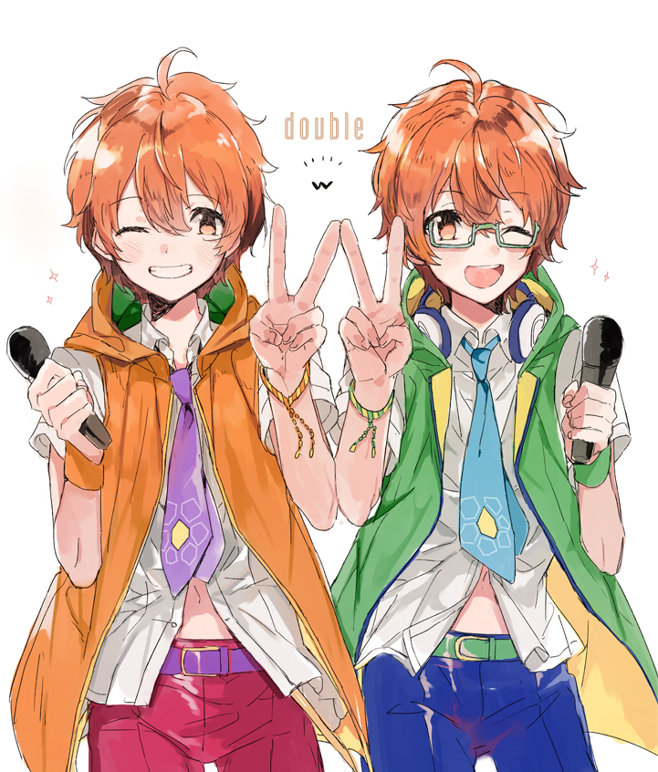 aoi yusuke and aoi kyosuke (idolmaster and 1 more) drawn by nana_tetra