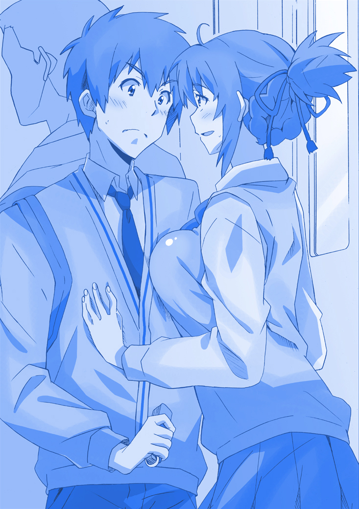 miyamizu mitsuha and tachibana taki (kimi no na wa.) drawn by ponpon
