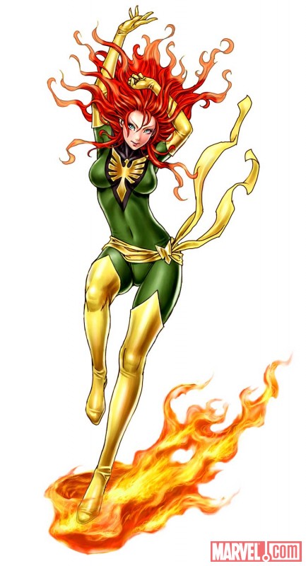 jean grey and phoenix (marvel and 1 more) drawn by yamashita_shun'ya
