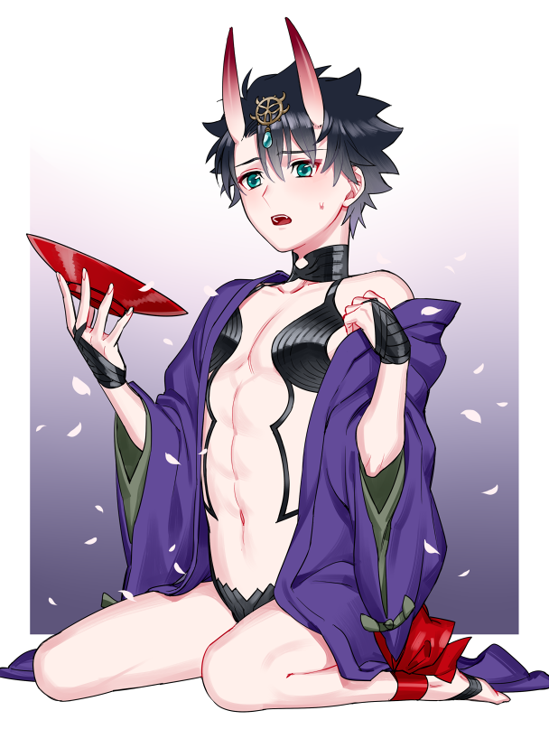 fujimaru ritsuka and shuten douji (fate and 1 more) drawn by ar_(rikuesuto)
