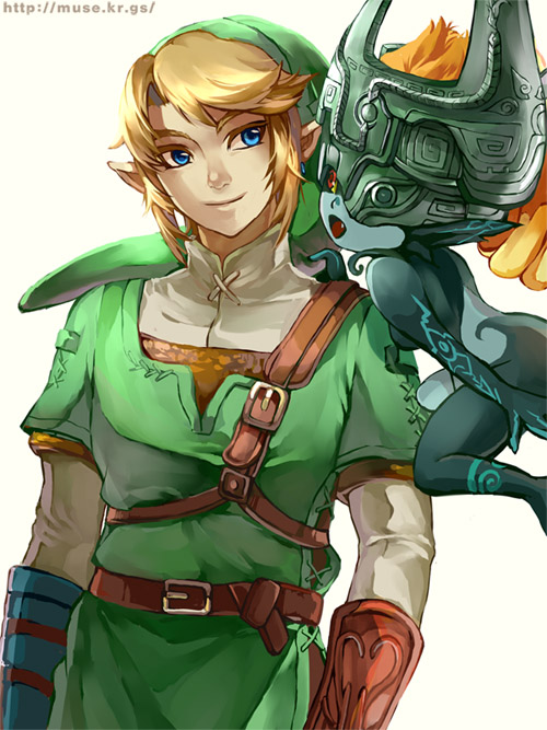link and midna (the legend of zelda and 1 more) drawn by muse_(rainforest)