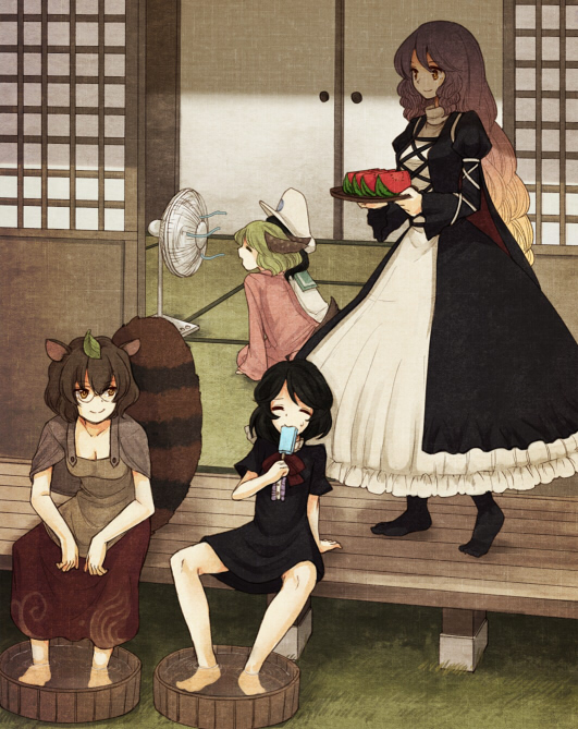hijiri byakuren, houjuu nue, murasa minamitsu, kasodani kyouko, and futatsuiwa mamizou (touhou) drawn by urin