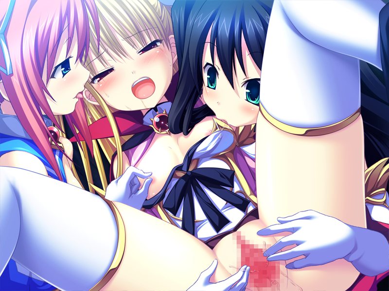 kodama izayoi, himemiya hiori, and haruno sakura (stellula eques) drawn by koku