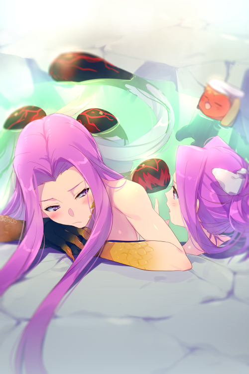 medusa, gorgon, and demonic monkey (fate and 1 more) drawn by echo_(circa)