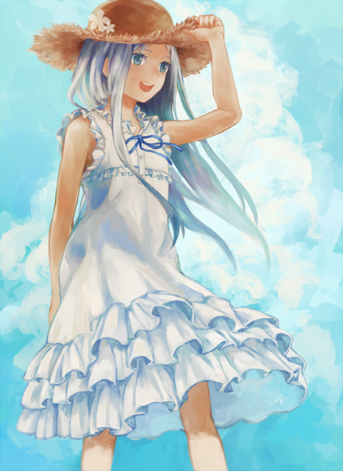 honma meiko (ano hi mita hana no namae wo bokutachi wa mada shiranai.) drawn by nue_(user_fsrt5258)