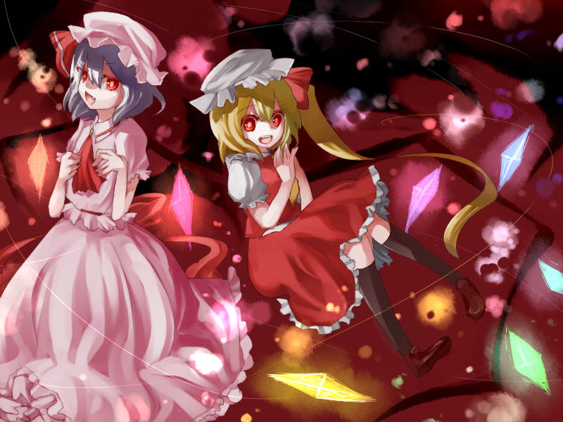remilia scarlet and flandre scarlet (touhou) drawn by kame