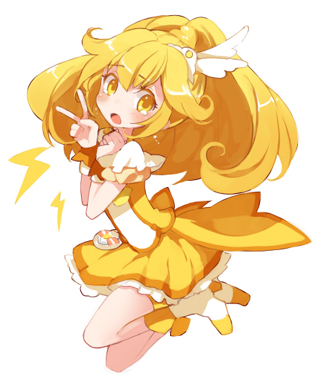 kise yayoi and cure peace (precure and 1 more) drawn by koto_(colorcube)
