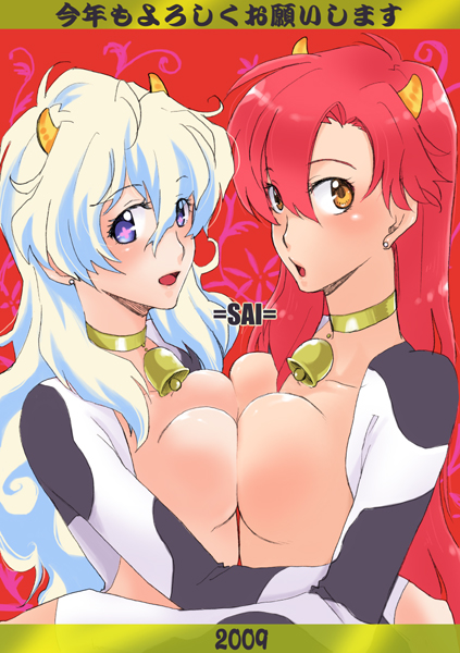 yoko littner and nia teppelin (tengen toppa gurren lagann) drawn by noritake
