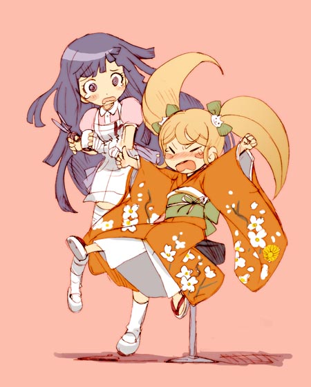 tsumiki mikan and saionji hiyoko (danganronpa and 1 more) drawn by tobe_sunaho