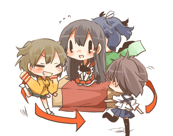 kaga, akagi, souryuu, and hiryuu (kantai collection) drawn by rebecca_(keinelove)