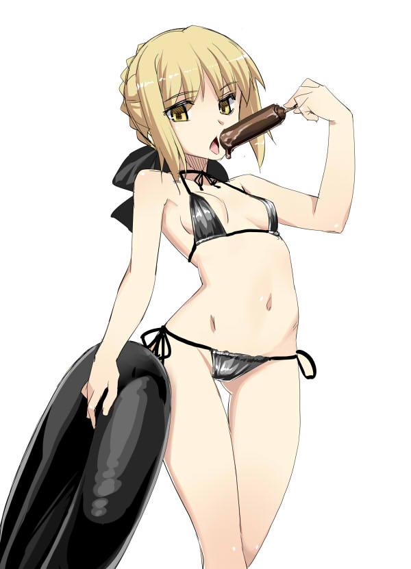 artoria pendragon and saber alter (fate and 1 more) drawn by namonashi