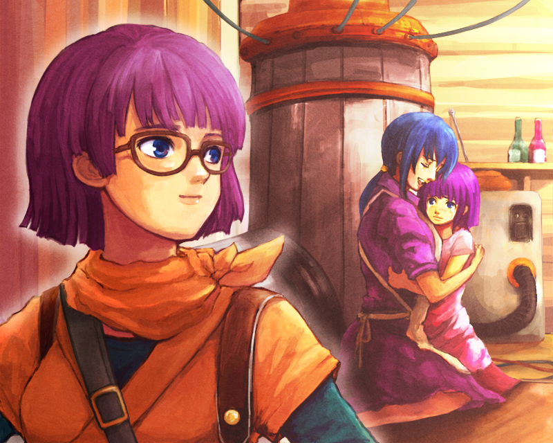 lucca ashtear and lara ashtear (chrono trigger) drawn by tommy0117