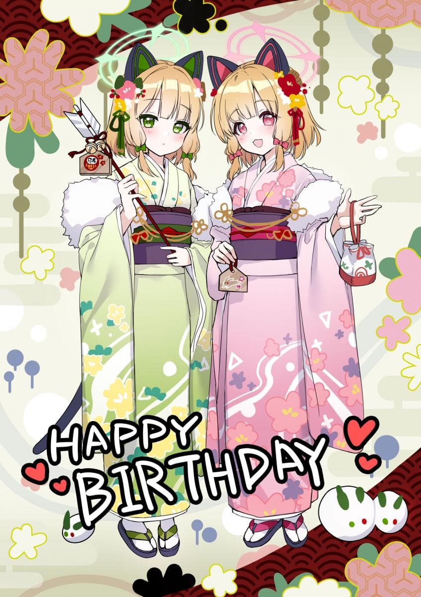momoi and midori (blue archive) drawn by picter