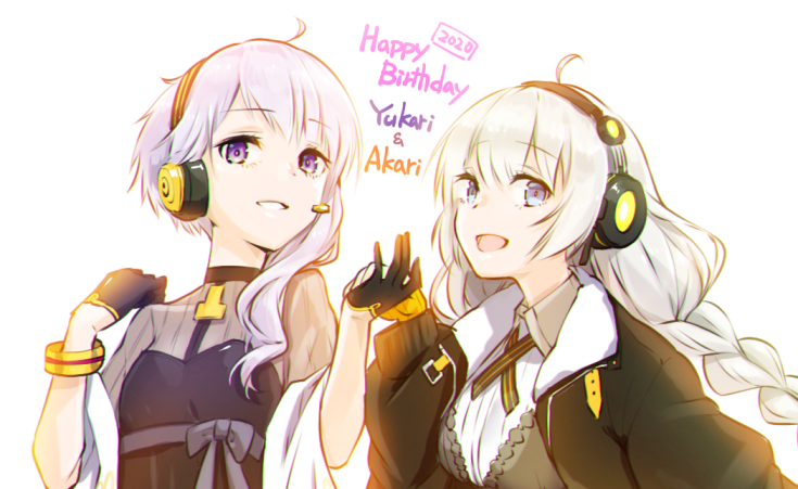 yuzuki yukari and kizuna akari (vocaloid and 2 more) drawn by manmaru_tamago