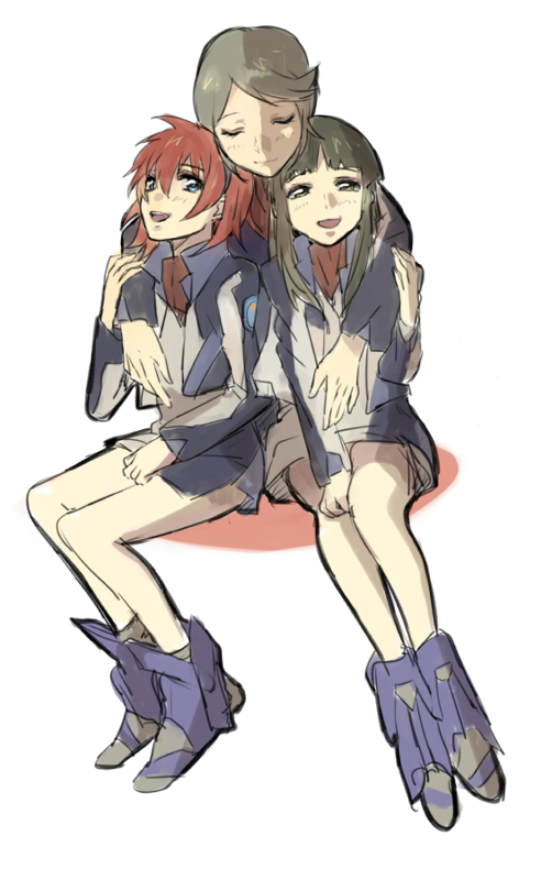 canon memphis, hazama shouko, and hazama youko (soukyuu no fafner) drawn by mochako_(motyako)