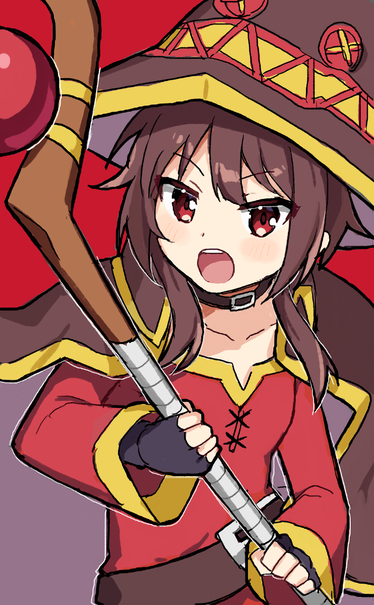 megumin (kono subarashii sekai ni shukufuku wo!) drawn by akikan_sabako