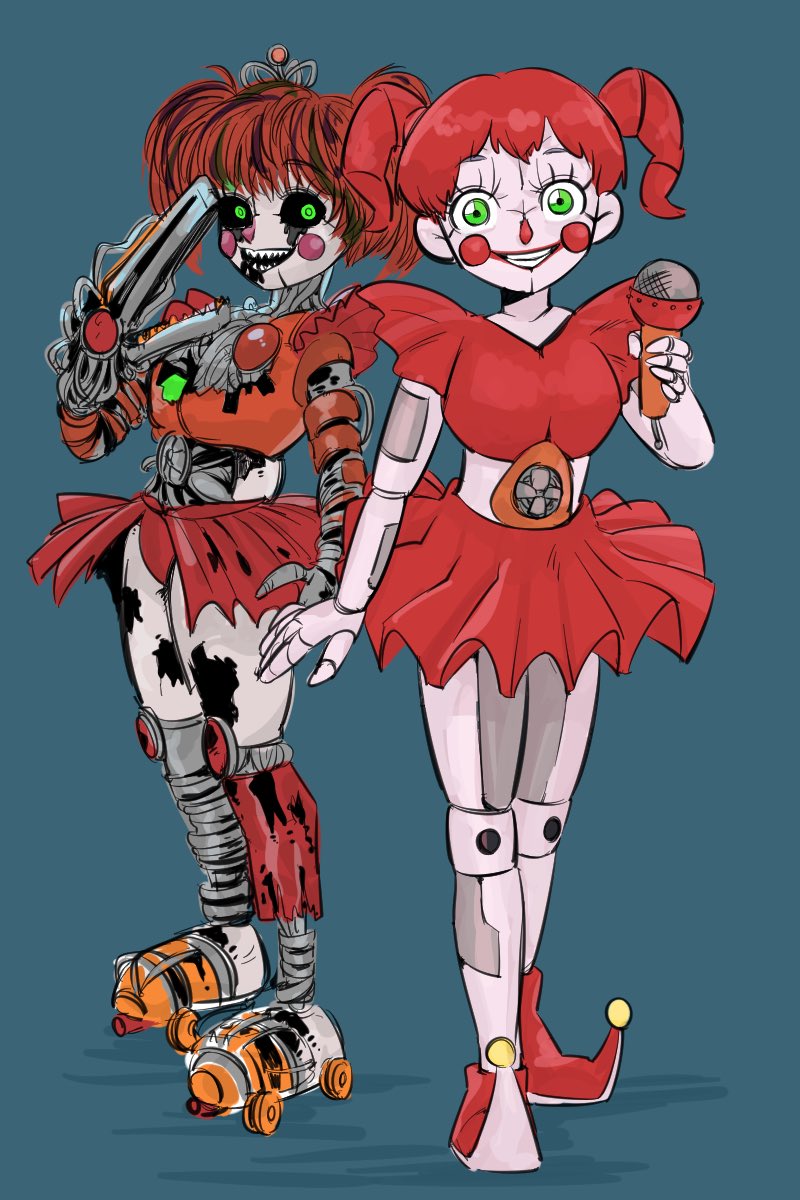circus baby and scrap baby (five nights at freddy's) drawn by grape_gumgum