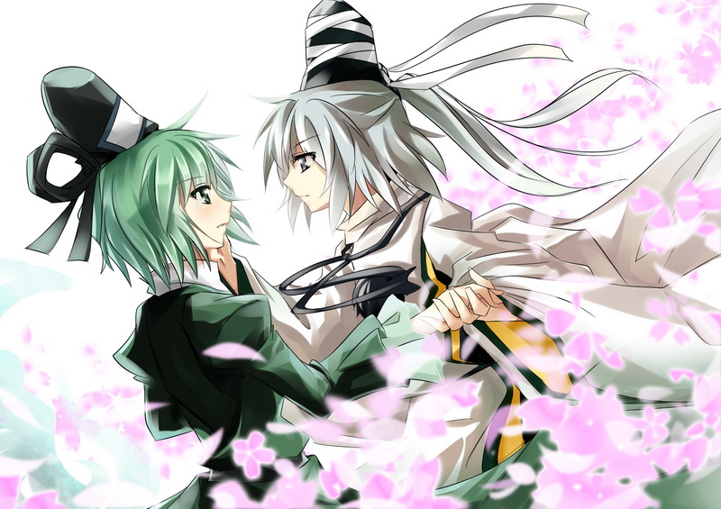 mononobe no futo and soga no tojiko (touhou) drawn by langlang