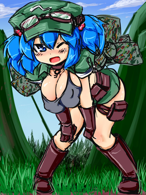 kawashiro nitori (touhou) drawn by okiraku_nikku