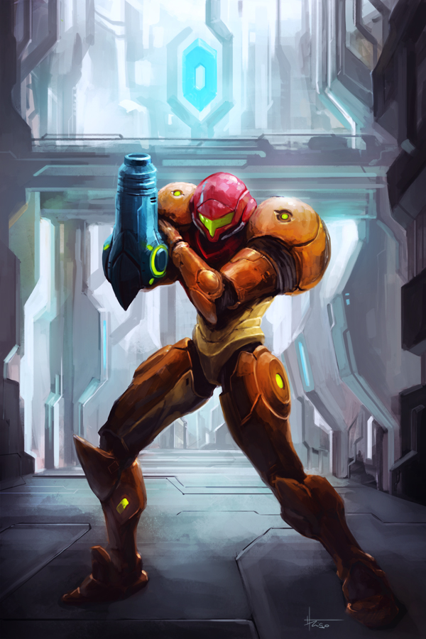 samus aran (metroid and 1 more) drawn by thiago_almeida