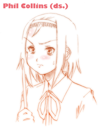 tainaka ritsu and phil collins (k-on!) drawn by p.i.l.
