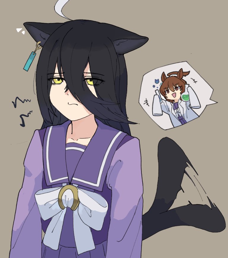 agnes tachyon and manhattan cafe (umamusume) drawn by okimoto