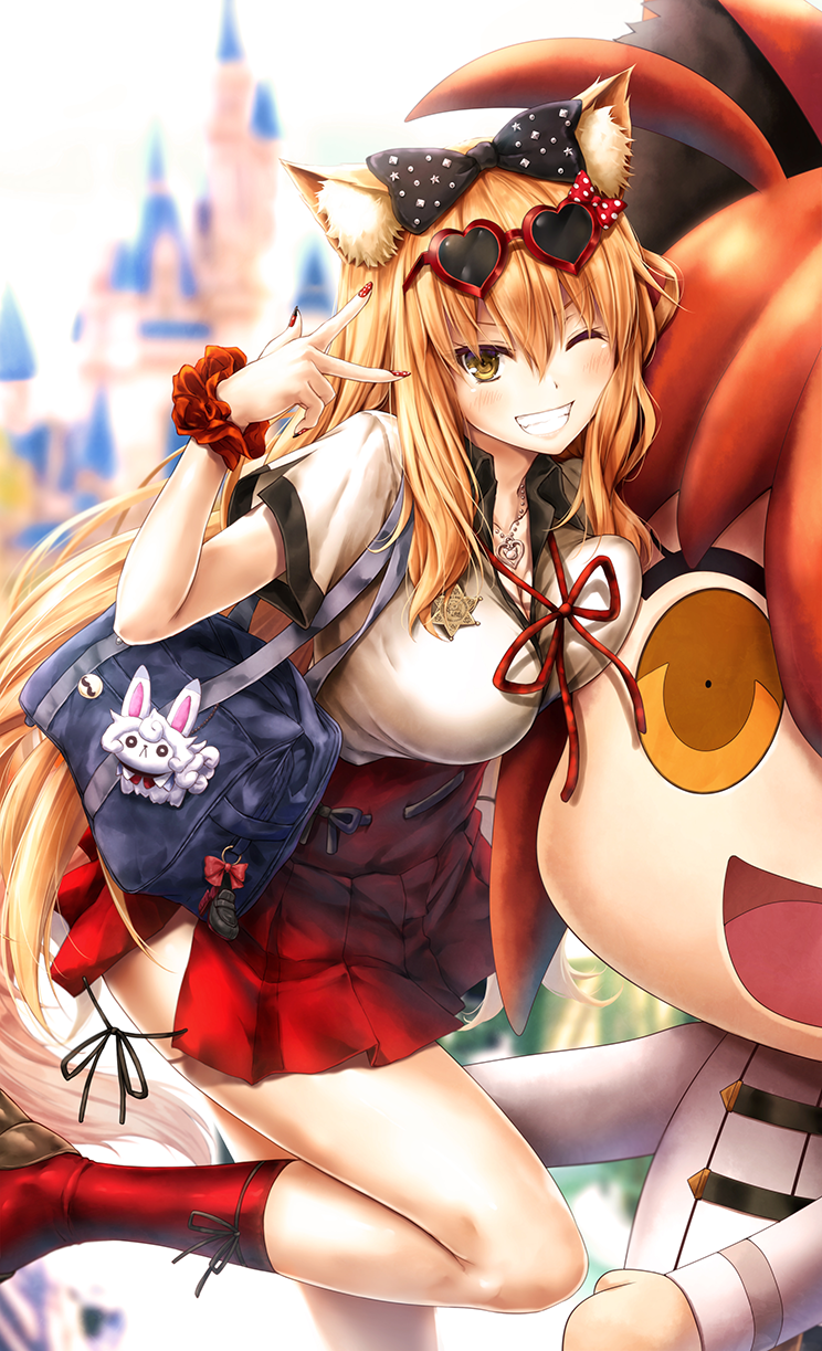 fujimaru ritsuka, fou, and suzuka gozen (fate and 5 more) drawn by suien