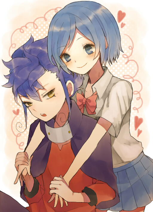 tsurugi kyousuke and sorano aoi (inazuma eleven and 1 more) drawn by kurodeko