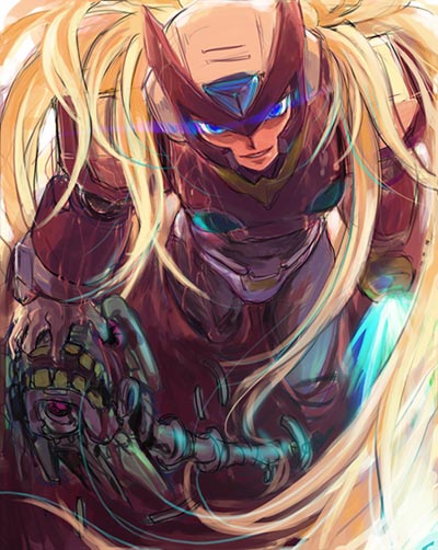 zero (mega man and 1 more) drawn by mri