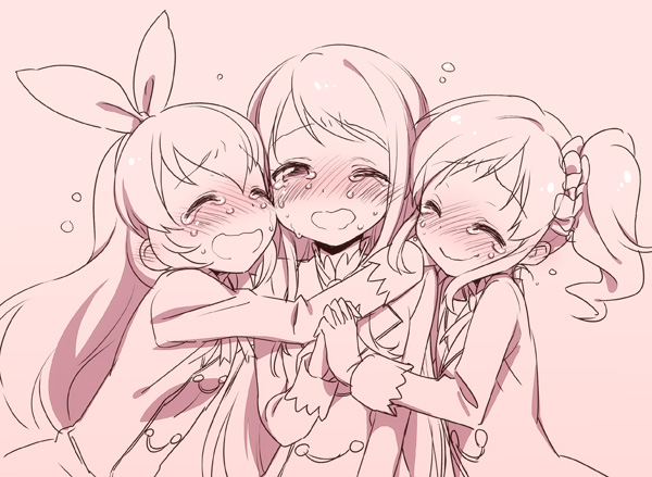hoshimiya ichigo, kiriya aoi, and shibuki ran (aikatsu!) drawn by kanya_pyi