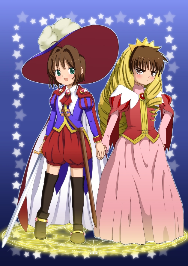 kinomoto sakura and li syaoran (cardcaptor sakura) drawn by kuri_youkan