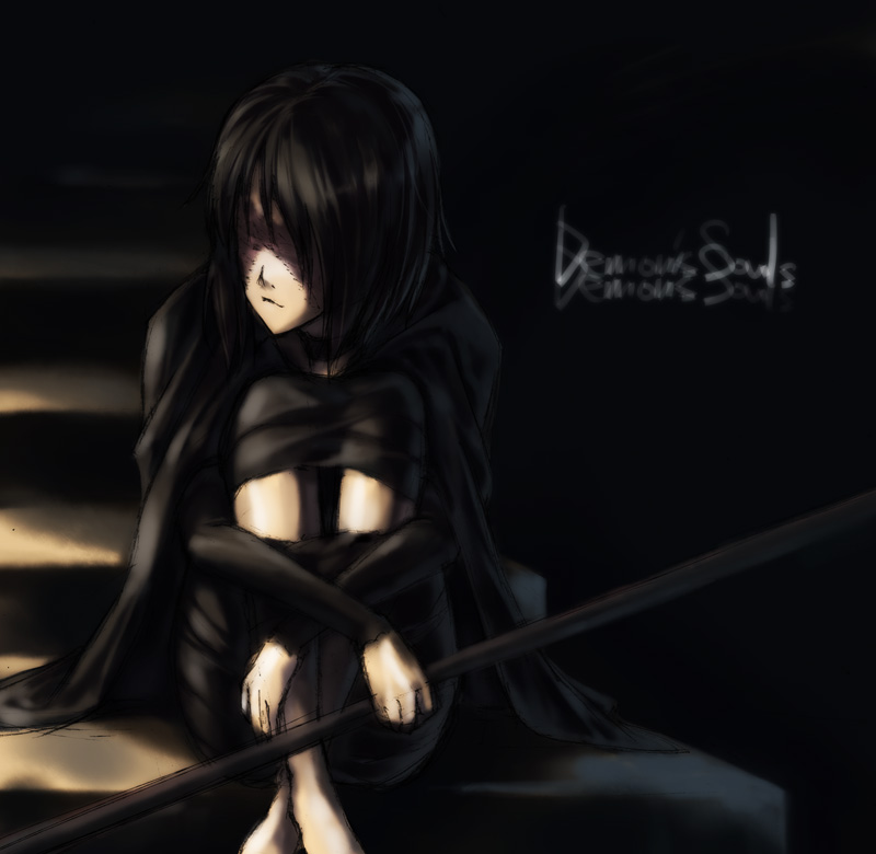 maiden in black (demon's souls) drawn by makie_fujiyuki