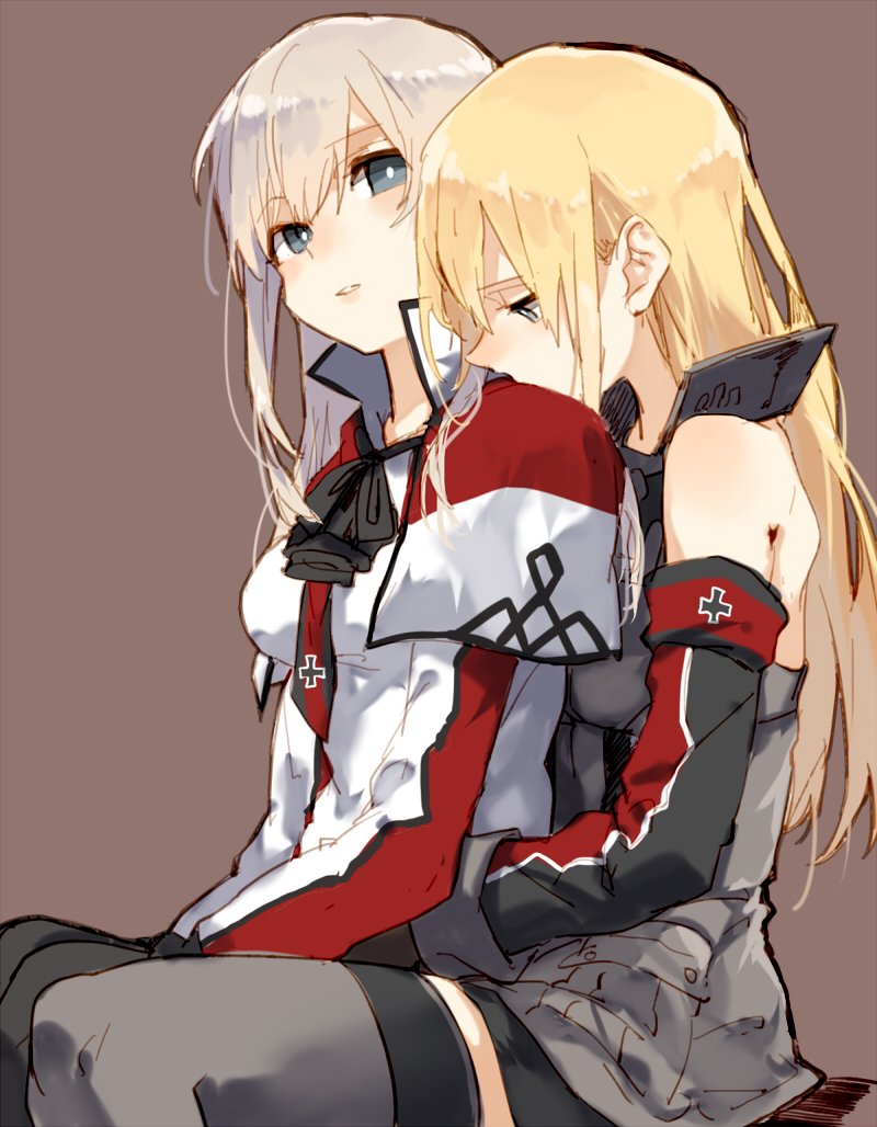 bismarck and graf zeppelin (kantai collection) drawn by hamada_(super_tachioyogi_kyousou)