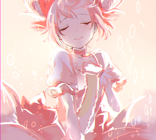 kaname madoka (mahou shoujo madoka magica) drawn by mery_(yangmalgage)