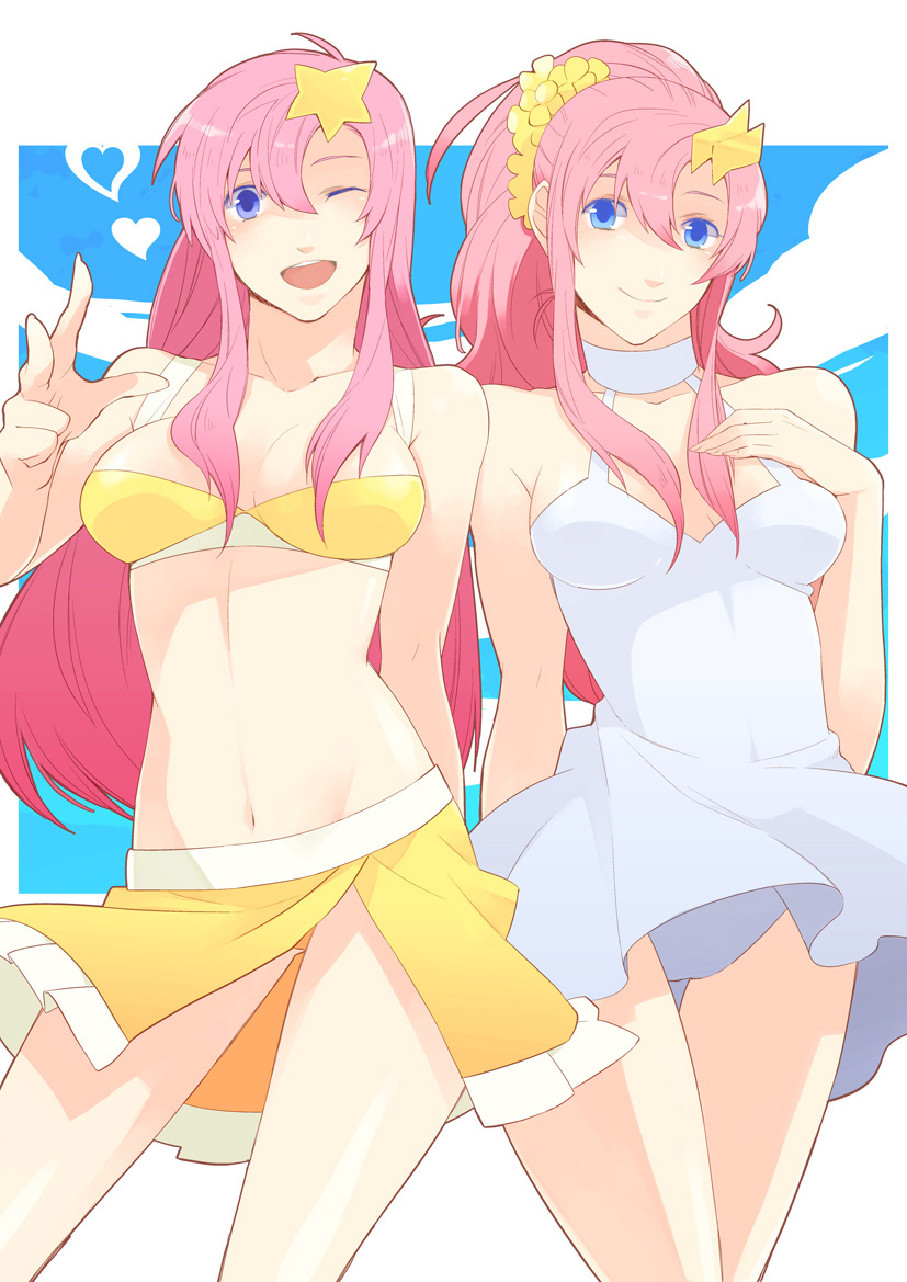 lacus clyne and meer campbell (gundam and 2 more) drawn by eterno