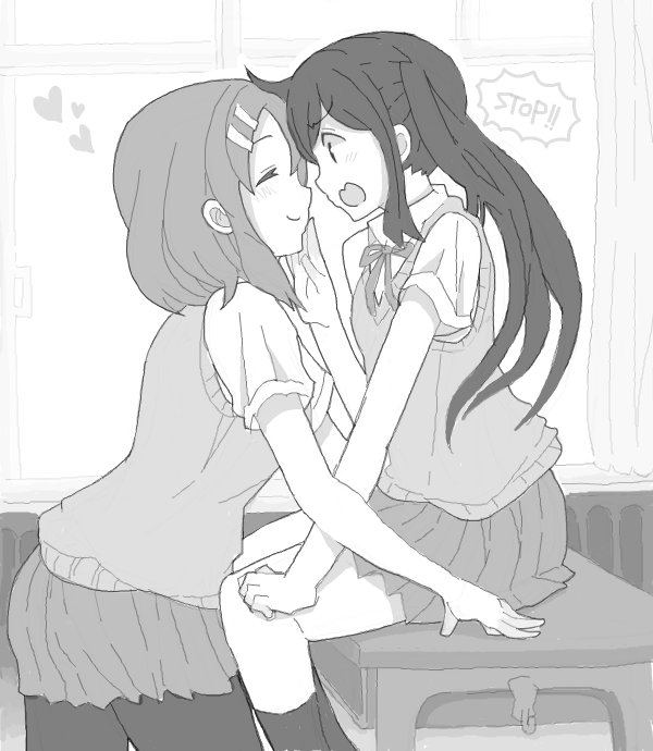 nakano azusa and hirasawa yui (k-on!) drawn by kuzu_kow