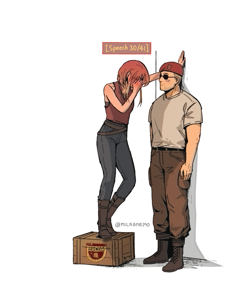 courier, noelle rutherford, and craig boone (fallout and 1 more) drawn by milramemo