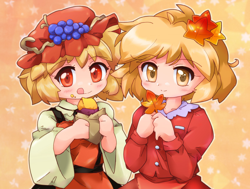 aki minoriko and aki shizuha (touhou) drawn by zipang_(zip@ng_works)