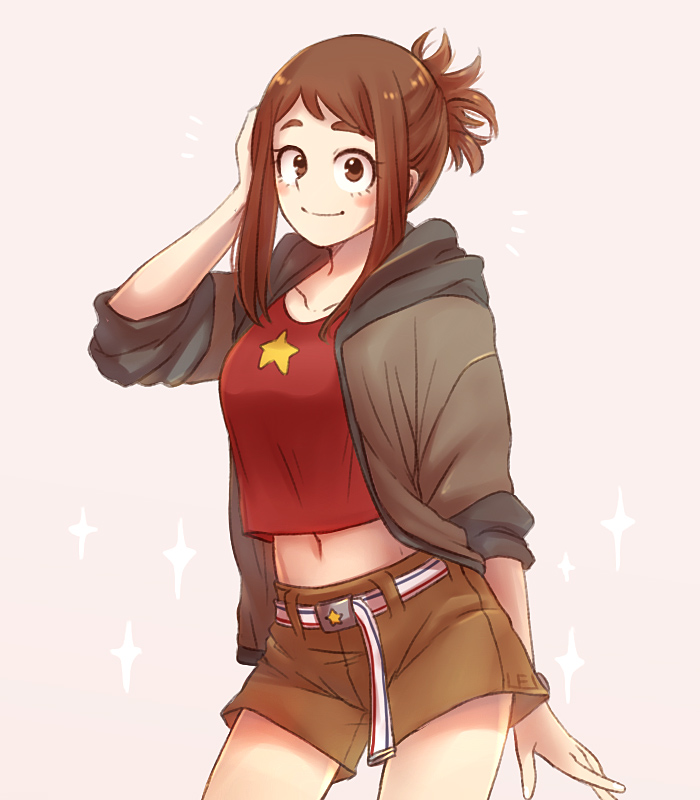 uraraka ochaco (boku no hero academia) drawn by msleilei
