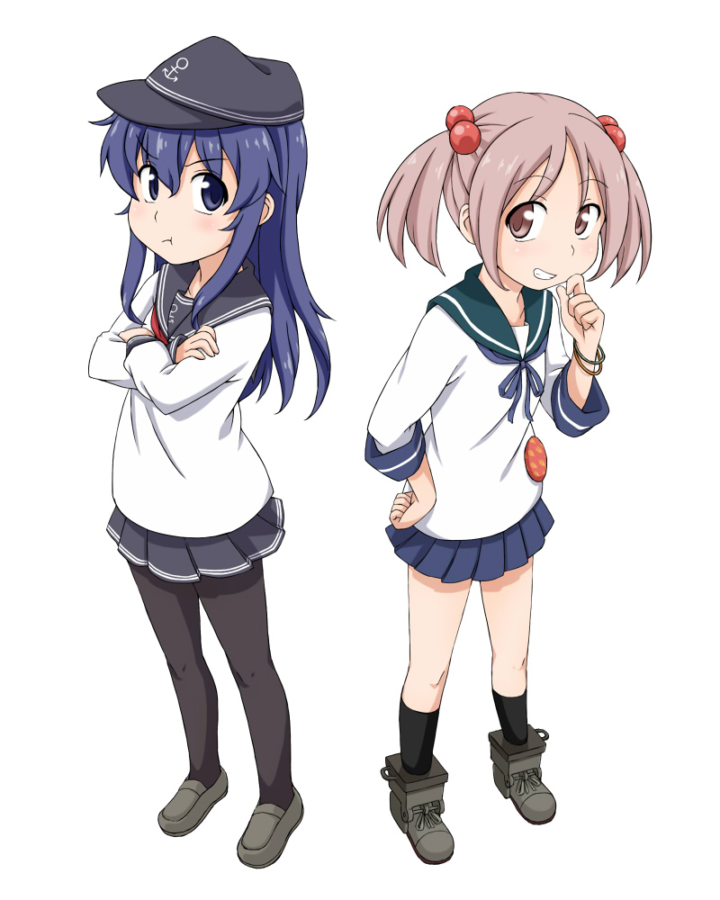 akatsuki and sazanami (kantai collection) drawn by kageyama_mari