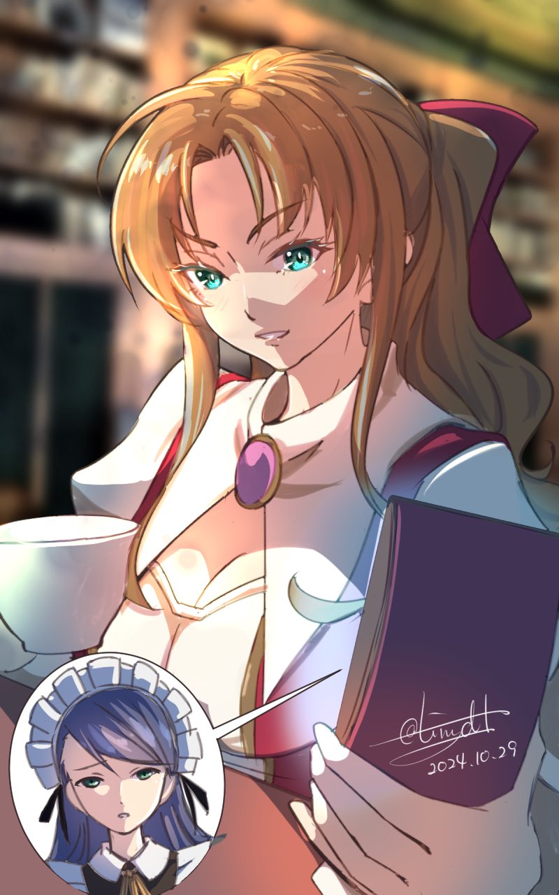 lila and mayor maybelle (eiyuu densetsu and 1 more) drawn by tinybiard