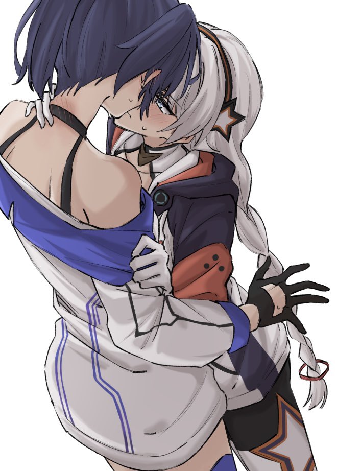 kiana kaslana and raiden mei (honkai and 1 more) drawn by syonosuke9573