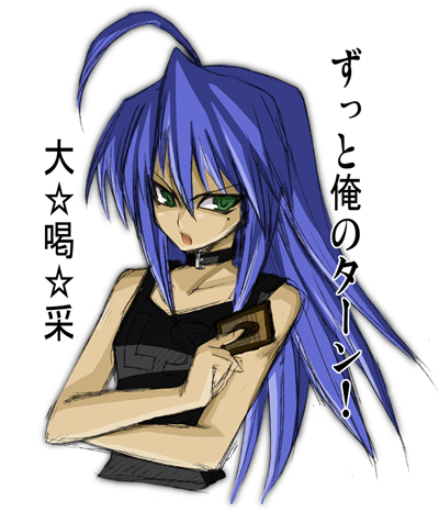 izumi konata and yami yugi (yu-gi-oh! and 3 more) drawn by yusya