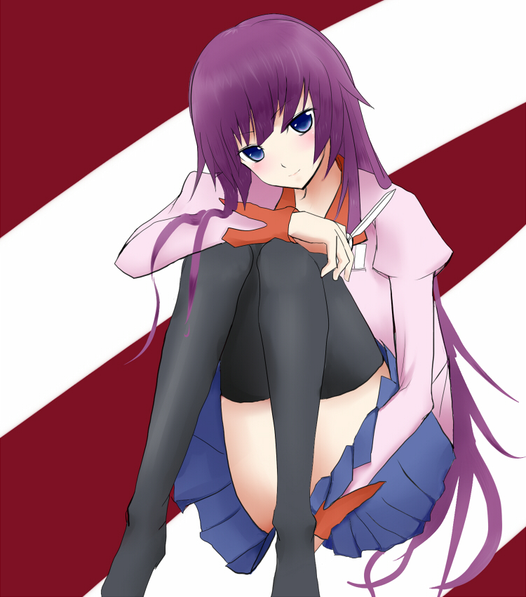 senjougahara hitagi (monogatari and 1 more) drawn by kokku_kawasaki