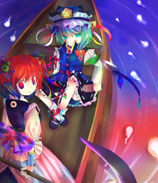 shiki eiki and onozuka komachi (touhou) drawn by kazu_(muchuukai)