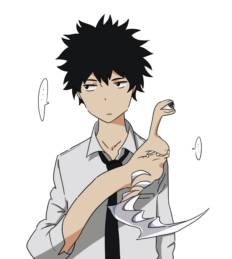 migi and tetsu (kiseijuu and 1 more) drawn by poteko_(rprknt)