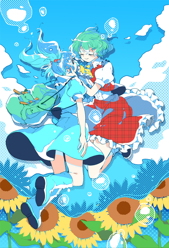 kazami yuuka and kawashiro nitori (touhou) drawn by chachi_(azuzu)
