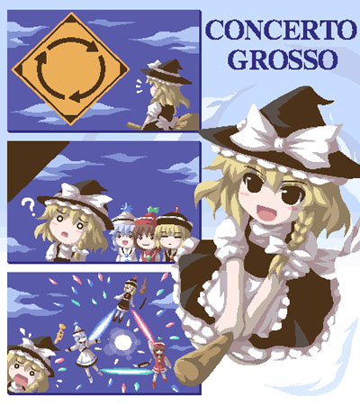 kirisame marisa, lunasa prismriver, merlin prismriver, and lyrica prismriver (touhou) drawn by fukaiton